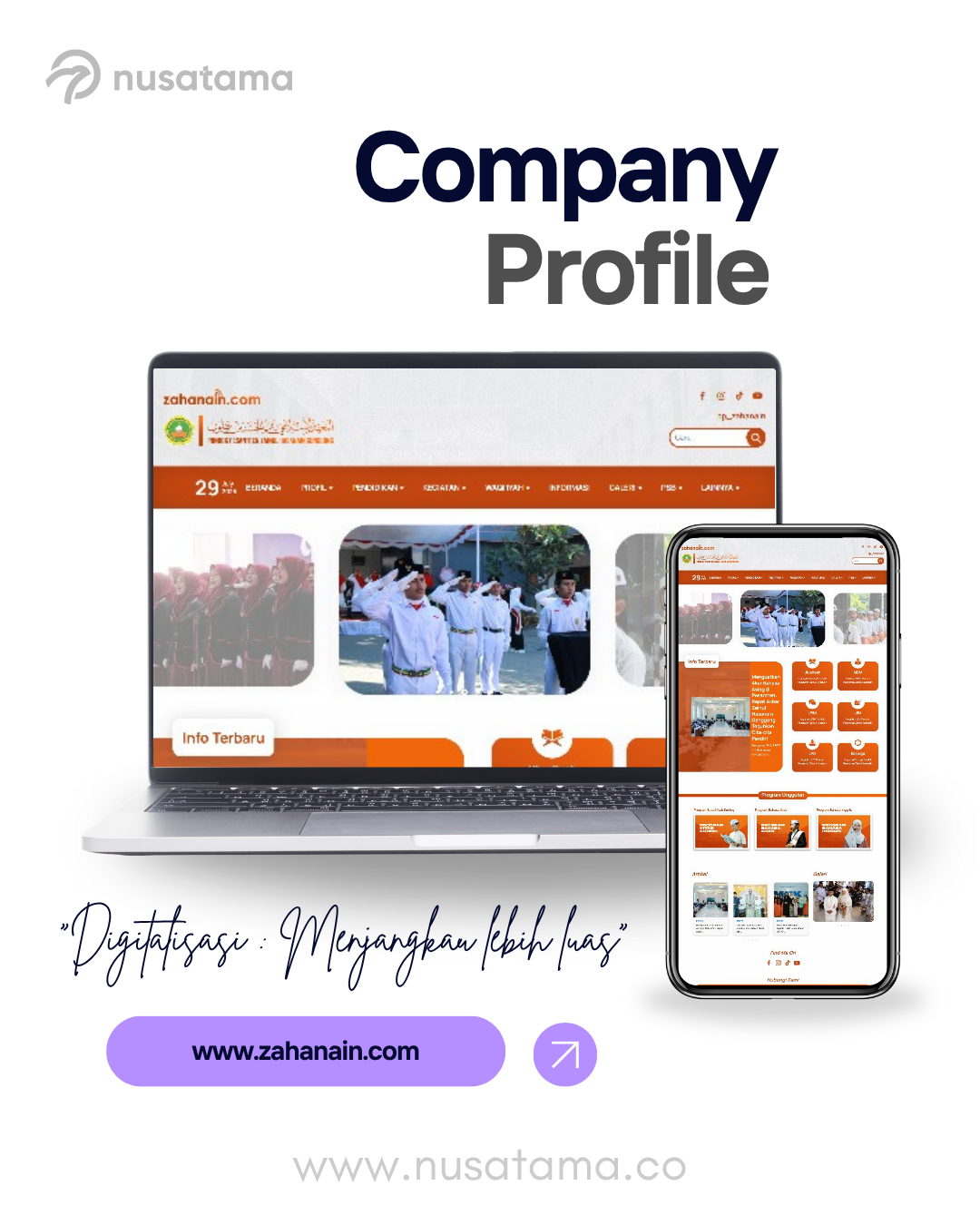 Website Company Profile : Pondok Pesantren Zainul Hasan Genggong.